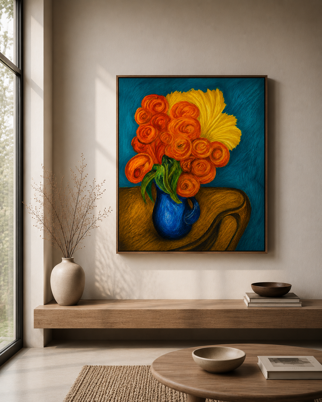 Floral essence IX  Wooden Framed